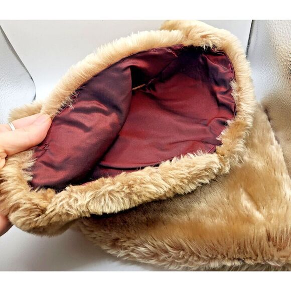 Vintage Hand Sewn Faux Fur Boot Sleeve Cuffs 10in by 7in - Picture 1 of 4